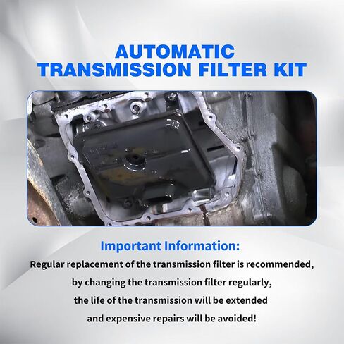 62TE Automatic Transmission Filter with Gasket Kit Compatible with Dodge Grand Caravan Avenger Journey Ram ProMaster 1500 2500 3500 Chrysler Town & Country 200 Sebring # 68018555AA FT1240 58128 in Kuwait