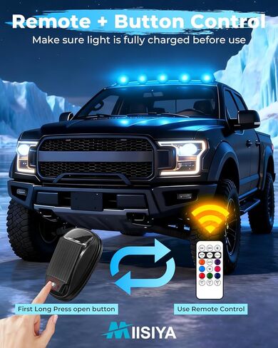 Wireless Solar Cab Lights for Trucks Waterproof Solar Powered Cab Roof Lights with Vibration Sensor | Solar Powered Clearance Marker Light for Semi Truck SUV Pickup in Saudi Arabia