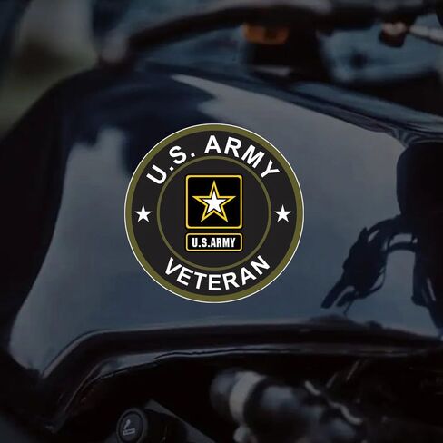 2pcs 4.72"x4.72" U.S. Army Veteran Vinyl Car Decals - Self-Adhesive Window Stickers for Trucks & Outdoor Use, for Car Stickers, Laptops, Motorcycles, Fun Gifts |#CZ428 in Saudi Arabia