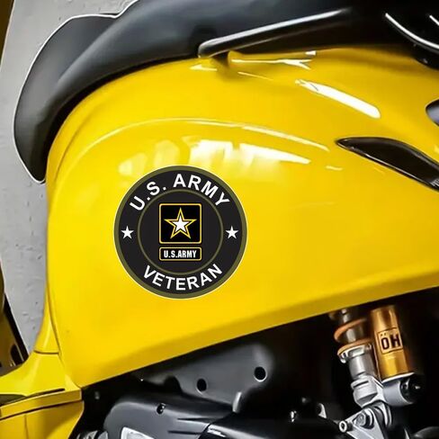 2pcs 4.72"x4.72" U.S. Army Veteran Vinyl Car Decals - Self-Adhesive Window Stickers for Trucks & Outdoor Use, for Car Stickers, Laptops, Motorcycles, Fun Gifts |#CZ428 in Saudi Arabia