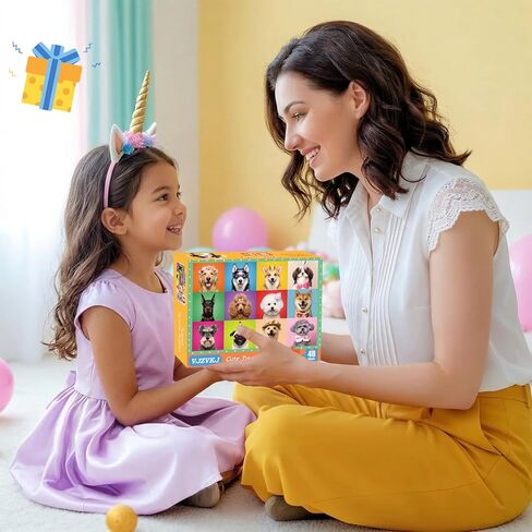 Jumbo Floor Puzzles for Kids Ages 3-5, 48 Piece Large Funny Dog Jigsaw Puzzles, Learning Educational Toys for Toddlers Ages 4-6 Preschool Educational Toys Gifts for Boys and Girls in Saudi Arabia