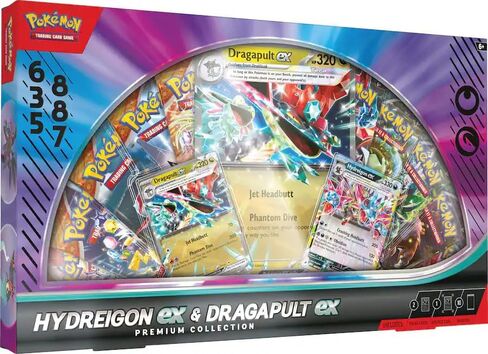 Pokemon TCG: Hydreigon ex & Dragapult ex Premium Collection - 10 Packs, Promo Cards in Kuwait