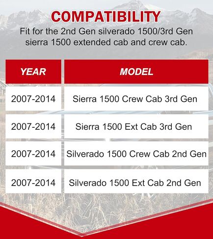 طقم تصليح إطار فوق المحور من ELITEWILL بطول 6 أقدام مناسب لجزء استبدال Chevy Silverado وGMC Sierra 1500 Pickup 1999-2006 in Saudi Arabia