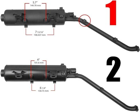 Caltric 18087-0066 Exhaust Muffler Compatible with Kawasaki in Kuwait