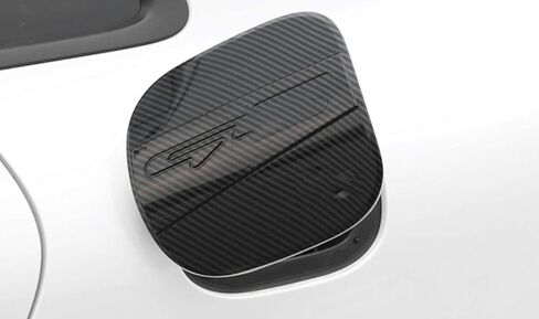 Carbon Fiber Car Fuel Gas Tank Cap Cover Gas Door Cover Trim Emblems for Kia K5 2021-2022-2023-2024 in Saudi Arabia