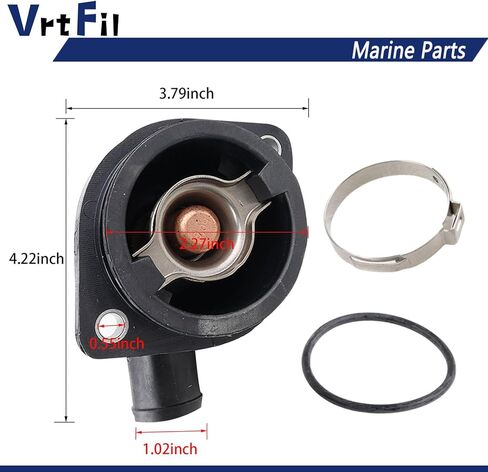 8M0090819 Thermostat Assembly Compatible with Mariner Mercury Outboard 65-115HP in Kuwait