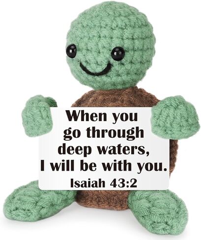Christian Encouragement Crochet Turtle Gift for Women Men, Emotionally Healthy Relationships Gifts for Friends, Coworkers, Dad, Mom, Faith Based Gifts for Mothers Fathers Day Anniversary Birthday in Saudi Arabia