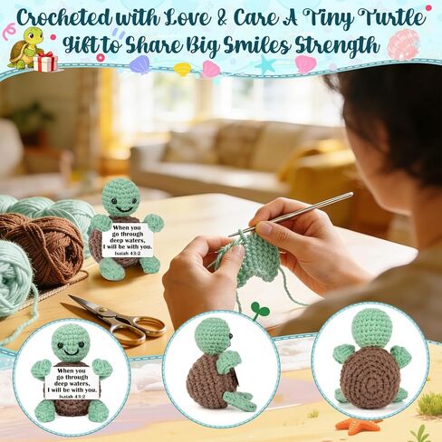 Christian Encouragement Crochet Turtle Gift for Women Men, Emotionally Healthy Relationships Gifts for Friends, Coworkers, Dad, Mom, Faith Based Gifts for Mothers Fathers Day Anniversary Birthday in Saudi Arabia