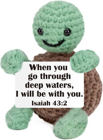 Christian Encouragement Crochet Turtle Gift for Women Men, Emotionally Healthy Relationships Gifts for Friends, Coworkers, Dad, Mom, Faith Based Gifts for Mothers Fathers Day Anniversary Birthday in Saudi Arabia