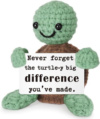 Christian Encouragement Crochet Turtle Gift for Women Men, Emotionally Healthy Relationships Gifts for Friends, Coworkers, Dad, Mom, Faith Based Gifts for Mothers Fathers Day Anniversary Birthday in Saudi Arabia