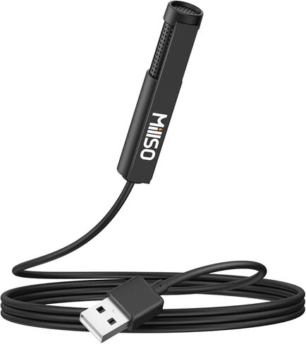 MillSO USB PC Microphone with Adjustable Stand Plug & Play Omnidirectional External Mini USB Microphone for Computer, Laptop, YouTube, Meeting, Recording, Podcasting, Gaming - 1.2M/4FT in Kuwait