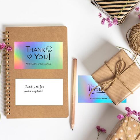 240Pcs Thank You Cards for Small Business, 6 Unique Styles of Holographic Gratitude Notes, Perfect for Retail Store Owners and Customer Appreciation, 2x3.5 Inch in Kuwait
