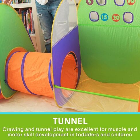 Kids Tent Fun Toss It Game Zone 3-in-1 Pop Up Tent Play Tents Indoor Outdoor Tent Great Game & Toy Gift for Children Fun by Alvantor (Include 4 Balls) in Saudi Arabia