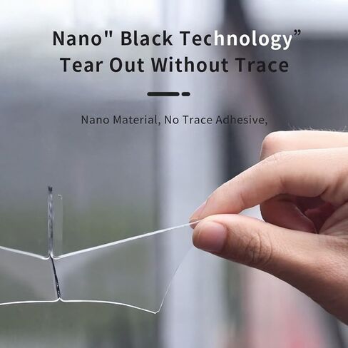 Heavy Duty Double-Sided Nano Tape (16.4FT) – Clear, Removable, Traceless Mounting Tape with Strong Adhesion for Pictures, Posters, Carpets, and DIY Projects in Saudi Arabia