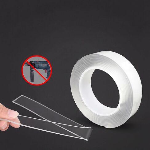 Heavy Duty Double-Sided Nano Tape (16.4FT) – Clear, Removable, Traceless Mounting Tape with Strong Adhesion for Pictures, Posters, Carpets, and DIY Projects in Saudi Arabia
