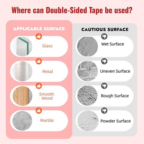 Double Sided Tape Heavy Duty, Adhesive Mounting Tape, 0.79 in x 10 ft, Waterproof Adhesive Strip Tape for Indoor, Outdoor, Automotive Trim, Home Decor in Saudi Arabia