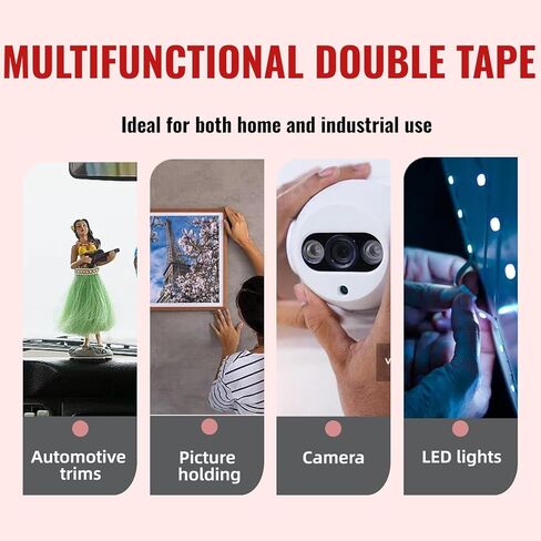 Double Sided Tape Heavy Duty, Adhesive Mounting Tape, 0.79 in x 10 ft, Waterproof Adhesive Strip Tape for Indoor, Outdoor, Automotive Trim, Home Decor in Saudi Arabia