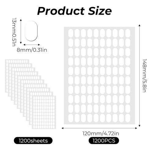1200pcs Nail Stand Tape, Double Sided Nail Stand Sticky Tabs for Nails Stands Removable Waterproof for Holder Nails Display Book in Kuwait
