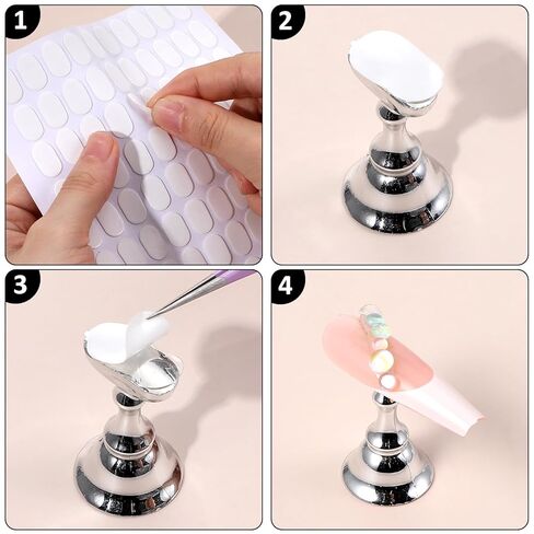 1200pcs Nail Stand Tape, Double Sided Nail Stand Sticky Tabs for Nails Stands Removable Waterproof for Holder Nails Display Book in Kuwait