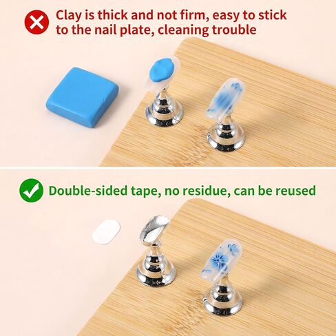 1200pcs Nail Stand Tape, Double Sided Nail Stand Sticky Tabs for Nails Stands Removable Waterproof for Holder Nails Display Book in Kuwait
