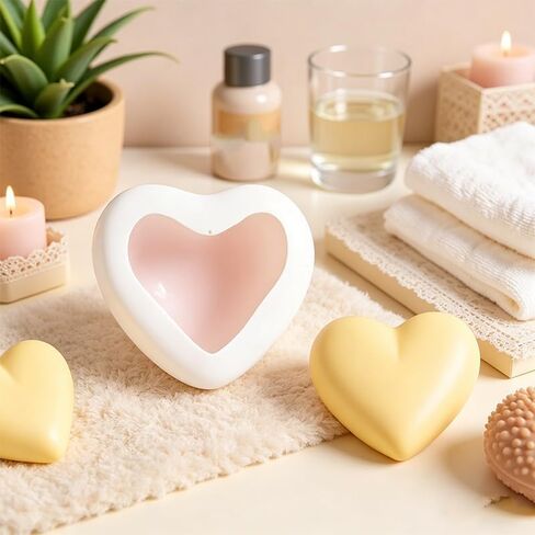 1pc 3D Heart Shape Silicone Mold for Scented Candles, Soap & Cake Decoration, Valentine's DIY Craft Mold in Kuwait