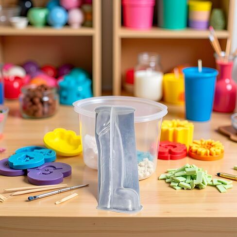 Transparent Silicone Candle Molds in Penis/Vulva Design Reusable 3D Silicone Mould for DIY Creative Accessories Molds Candle Making 4.9x2.6''/12.5x6.5cm in Kuwait