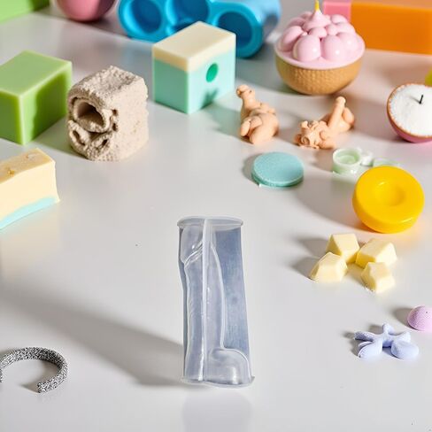 Transparent Silicone Candle Molds in Penis/Vulva Design Reusable 3D Silicone Mould for DIY Creative Accessories Molds Candle Making 4.9x2.6''/12.5x6.5cm in Kuwait