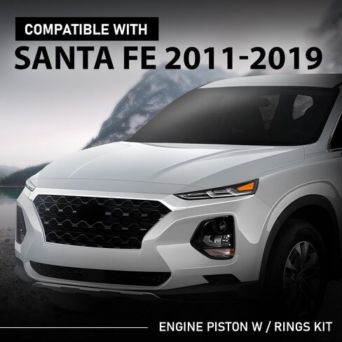 مكبس محرك G-PLUS 0.50 مم مع مجموعة دبابيس حلقات متوافقة مع Kia Optima Sorento 2.4L 2011-2013، مناسب Hyundai Sonata Kia 2.4L 2011-2019 23040-2G500 in Kuwait