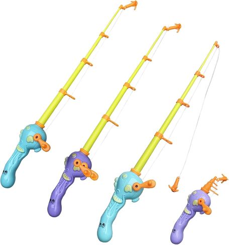 6 Pcs Magnetic Fishing Pole Kids Toy Fishing Pole - No Fishes are Included, Baby and Toddler Bath Toy Toy Fishing Pole for Bath, Pool in Saudi Arabia