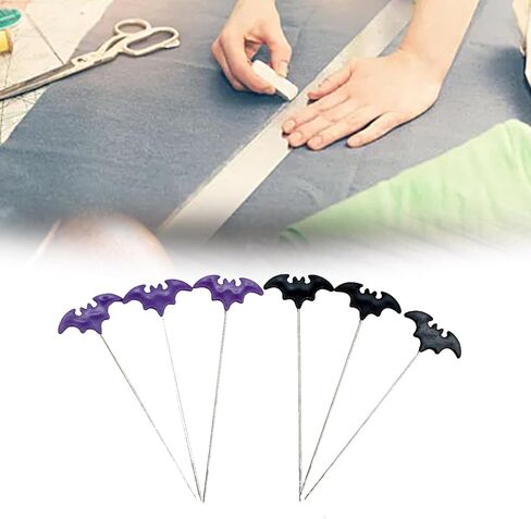 50/100pcs Halloween Bat Dressmaking Pins Sewing Embroidery Patchwork Tools Positioning Needle Fixed Button Pins, 50 Pieces in Saudi Arabia