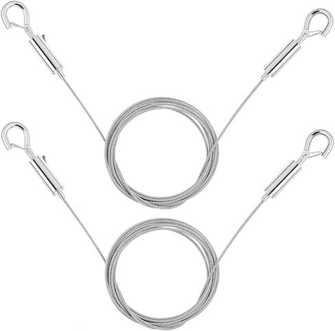 2PCS Adjustable Picture Hanging Wire, Picture Hanging Kit with Hooks Holds up to 66lbs(30kg), 2m X1.5mm Stainless Steel Heavy Duty Pictures Wire for Pictures Mirrors Artwork Frame Billboards in Saudi Arabia
