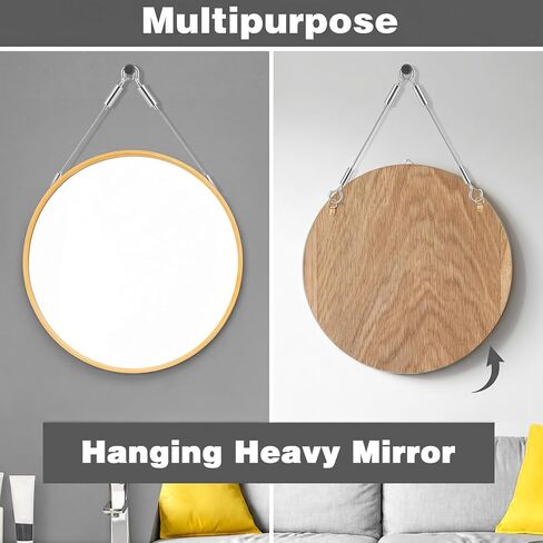 2PCS Adjustable Picture Hanging Wire, Picture Hanging Kit with Hooks Holds up to 66lbs(30kg), 2m X1.5mm Stainless Steel Heavy Duty Pictures Wire for Pictures Mirrors Artwork Frame Billboards in Saudi Arabia