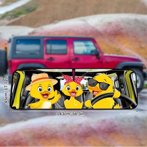 مظلة الشمس للزجاج الأمامي DaisyInner Duck متوافقة مع Jeep Jl Jlu 2018-2025 ومتوافقة مع Gladiator 2020-2025، واقي من الشمس للزجاج الأمامي قابل للطي يحجب الأشعة فوق البنفسجية، 17.7 بوصة × 56.3 بوصة in Kuwait