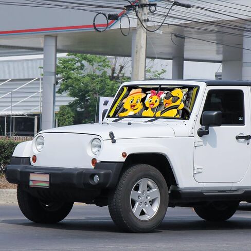 مظلة الشمس للزجاج الأمامي DaisyInner Duck متوافقة مع Jeep Jl Jlu 2018-2025 ومتوافقة مع Gladiator 2020-2025، واقي من الشمس للزجاج الأمامي قابل للطي يحجب الأشعة فوق البنفسجية، 17.7 بوصة × 56.3 بوصة in Kuwait