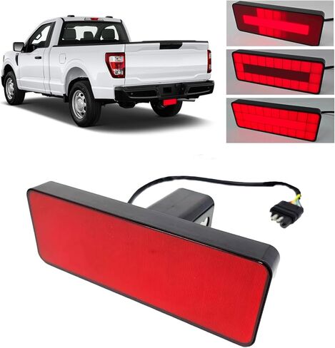 Sequential Light-Up Rectangular Trailer Hitch Receiver Cover Brake Tail Turn LED Light 4-in-1- fits 2" Hitch - Sequential Signal/Brake/Reverse/Runing Light in Saudi Arabia