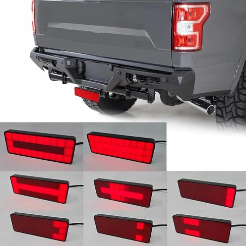 Sequential Light-Up Rectangular Trailer Hitch Receiver Cover Brake Tail Turn LED Light 4-in-1- fits 2" Hitch - Sequential Signal/Brake/Reverse/Runing Light in Saudi Arabia