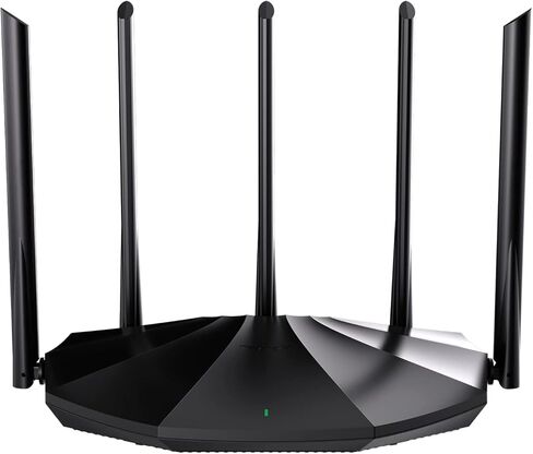 جهاز توجيه Tenda WiFi 6 للمنزل، جهاز توجيه جيجابت ثنائي النطاق AX1500 للإنترنت اللاسلكي، تغطية طويلة المدى مع هوائيات عالية الكسب 5 * 6dBi، 4 منافذ جيجابت، دعم WPA3، IPv6، الرقابة الأبوية (RX2Pro) in Saudi Arabia