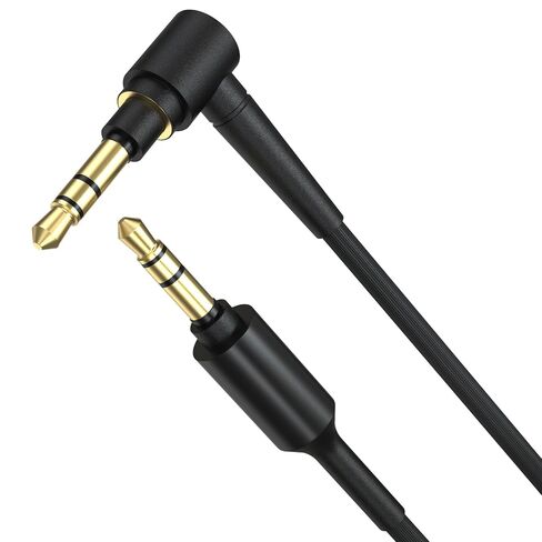 Replacement WH-1000XM5 WH-1000XM4 Headphone Audio Cable Cord Aux Wire Compatible with Sony MDR-1000X MDR-XB950BT WH-1000XM2 WH-1000XM3 WH-CH700N MDR-100ABN MDR-1ADAC MDR-XB950N1 Headphones (Black) in Saudi Arabia