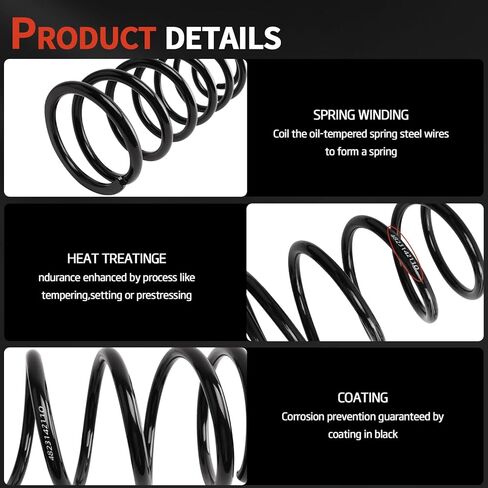 Rear Left & Right Suspension Coil Spring Set Compatible with RAV4 2001 2002 2003 2004 2005 2.0L 2.4L, Replace# 4823100000 4823142110 4823142130 81141 2PCS in Saudi Arabia