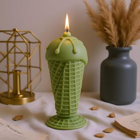 Ice Cream Cones Candle Mold Ice Cream Silicone Candle Molds for Candles Making Resin Casting Aromatherapy Candles Handmade Wax Home Decor Set of 2 in Kuwait