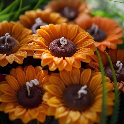 Large Sunflower Silicone Mold Tree Stump Candle Holder Mold 3D Sunflower Candle Chocolate Candy Fondant Mold for Home Decor in Saudi Arabia