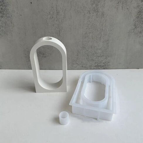 Vase Silicone Molds Square Creative Handmade Gypsum Cement Mould Funny Nordic Style Circular Arch Test Tube(Style 2) in Kuwait