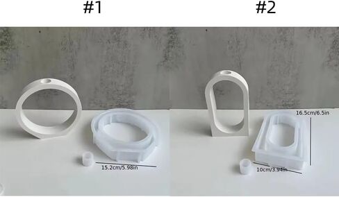 Vase Silicone Molds Square Creative Handmade Gypsum Cement Mould Funny Nordic Style Circular Arch Test Tube(Style 2) in Kuwait