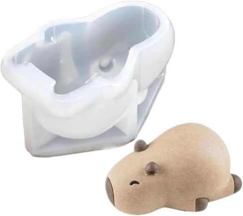 3D Capybara Candle Mold, Capybara Shape Silicone Kitchen Molds, Cute Animal Candle Soap Molds for Resin Chocolate Jelly Pudding in Kuwait