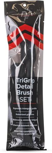Detail Factory - Boar Hair Detailing Brush Short-Handle + Long-Handle Combo Kit - Comfortable Grip and Heavy-Duty Scrubbing - Black in Kuwait