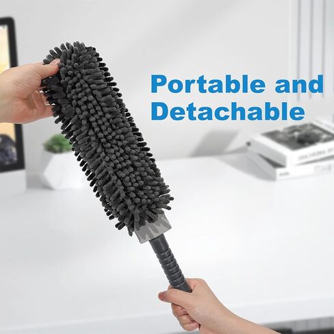 15.8" Car Duster Chenille,Car Accessories Duster Interior for Men,Washable Reusable Duster for Blind,Home,Car,Desk in Saudi Arabia