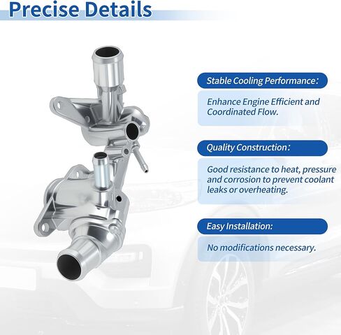 Upgraded Aluminum Alloy Engine Coolant Thermostat Housing Assembly for Ford Expedition Explorer F-150 Lobo for Mustang Transit for Lincoln Navigator Replace No.902-1089 in Kuwait