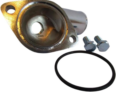 15deg Chrome Water Neck Thermostat Housing With Temp Port, For 265 283 327 350 383 400 Small Block Chevy Engines 396 427 454 502 Big Block Chevy Engines, Part Number 9468 in Saudi Arabia