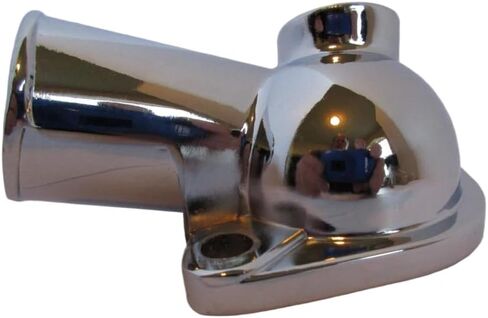 15deg Chrome Water Neck Thermostat Housing With Temp Port, For 265 283 327 350 383 400 Small Block Chevy Engines 396 427 454 502 Big Block Chevy Engines, Part Number 9468 in Saudi Arabia