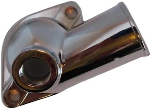 15deg Chrome Water Neck Thermostat Housing With Temp Port, For 265 283 327 350 383 400 Small Block Chevy Engines 396 427 454 502 Big Block Chevy Engines, Part Number 9468 in Saudi Arabia